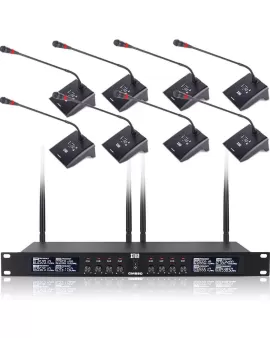 Xtuga CM280 UHF 8 Channels Gooseneck Microphone System Xtuga CM280 UHF 8 Channels Gooseneck Microphone System