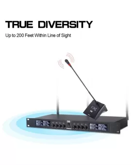 Xtuga CM280 UHF 8 Channels Gooseneck Microphone System Xtuga CM280 UHF 8 Channels Gooseneck Microphone System