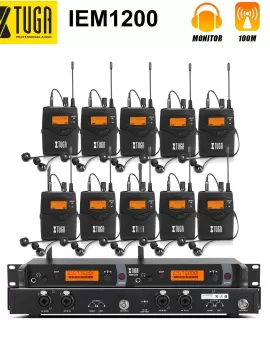 Xtuga IEM1200 10 Bodypack Wireless In Ear Monitor System Xtuga IEM1200 10 Bodypack Wireless In Ear Monitor System