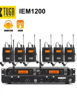 Xtuga IEM1200 6 Bodypack Wireless In Ear Monitor System Xtuga IEM1200 6 Bodypack Wireless In Ear Monitor System