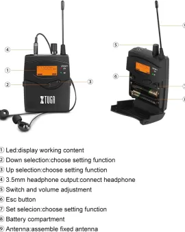 Xtuga IEM1200 Bodypack Receiver Xtuga IEM1200 Bodypack Receiver