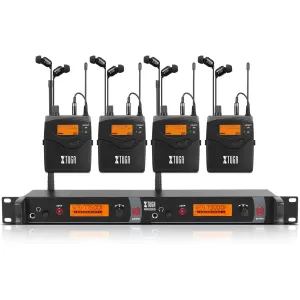 Xtuga RW2080 - 4 Bodypacks Best Affordable In Ear Monitor System Xtuga RW2080 - 4 Bodypacks Best Affordable In Ear Monitor System