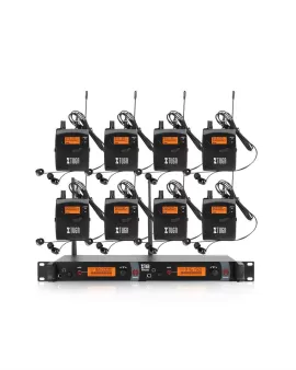 Xtuga Rw2080 - 8 BodyPacks Wired In Ear Monitor System Xtuga Rw2080 - 8 BodyPacks Wired In Ear Monitor System