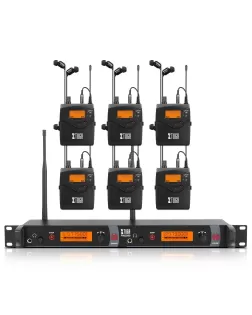 Xtuga Rw2080 - 6 Bodypacks Cheap 2 Channel In Ear Monitor System Xtuga Rw2080 - 6 Bodypacks Cheap 2 Channel In Ear Monitor System