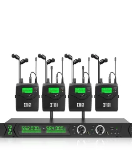 XTUGA RW2090 - 4 Bodypack 2 Channel Wireless in Ear Monitor System XTUGA RW2090 - 4 Bodypack 2 Channel Wireless in Ear Monitor System