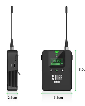 XTUGA SEM200 - 4 Bodypack Stereo Wireless 2 Channel UHF