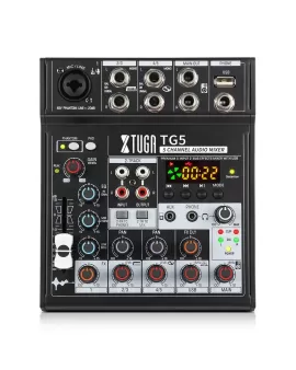 XTUGA TG5 5 Channel Audio Mixer Portable Mini Sound Mixing Console with USB XTUGA TG5 5 Channel Audio Mixer Portable Mini Sound Mixing Console with USB