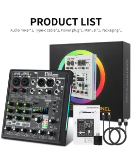 Xtuga AM06 Best Mixer Audio Bluetooth / USB 6 Channel | Xtuga Audio