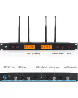 Xtuga A400 4-Channel UHF Wireless Microphone System Xtuga A400 4-Channel UHF Wireless Microphone System
