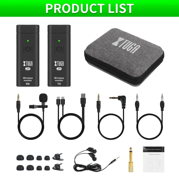 XTUGA J01 UHF Wireless Mini Personal in Ear Monitor System XTUGA J01 UHF Wireless Mini Personal in Ear Monitor System