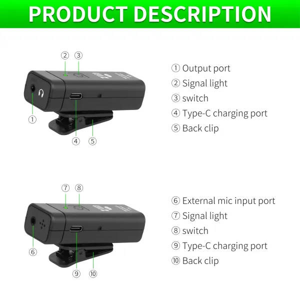 XTUGA J01 UHF Wireless Mini Personal in Ear Monitor System XTUGA J01 UHF Wireless Mini Personal in Ear Monitor System