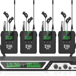 XTUGA SEM200 - 4 Bodypack Stereo Wireless in Ear Monitor System  XTUGA SEM200 - 4 Bodypack Stereo Wireless in Ear Monitor System